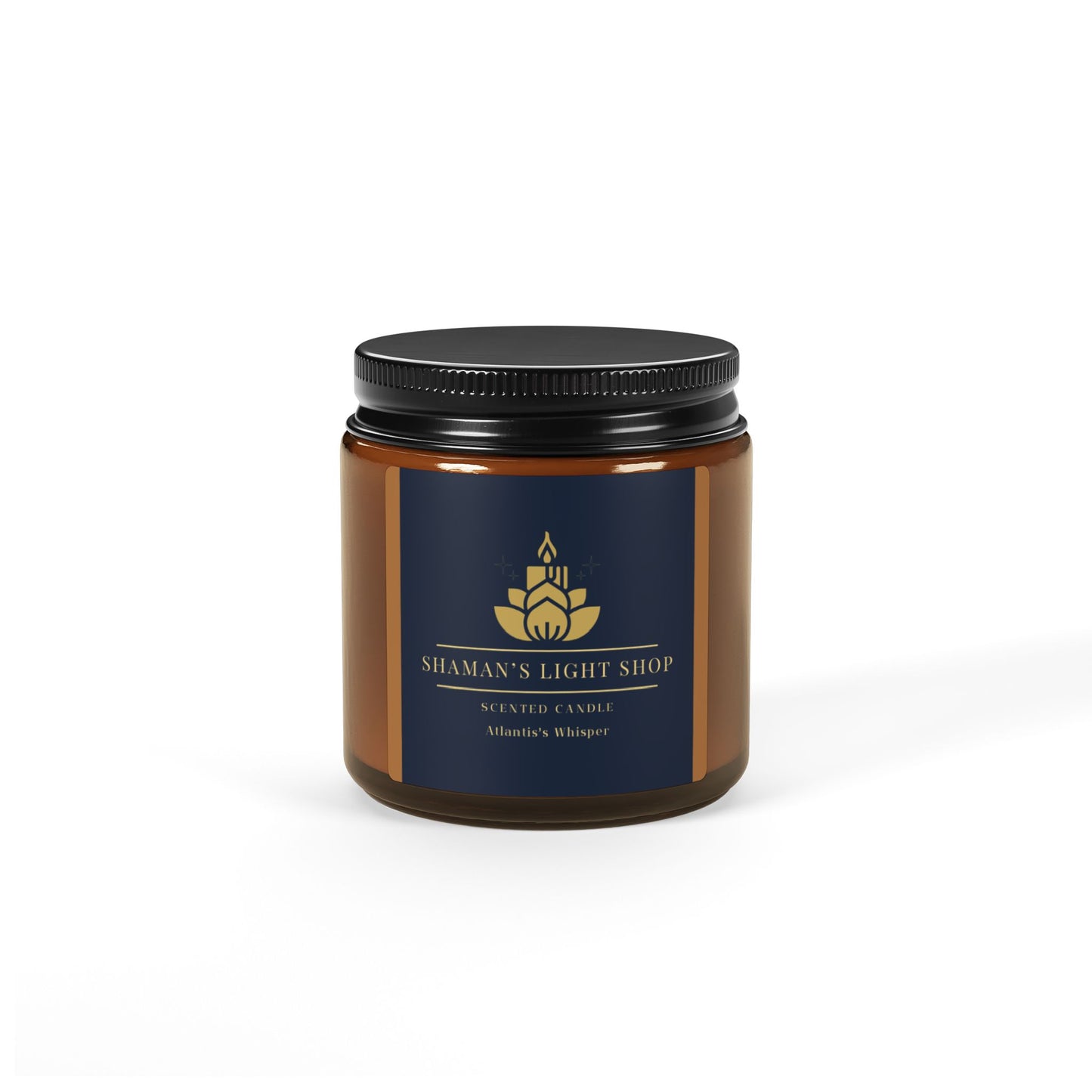 Atlantis's Whisper Scented Soy Candle (Amber Jar)