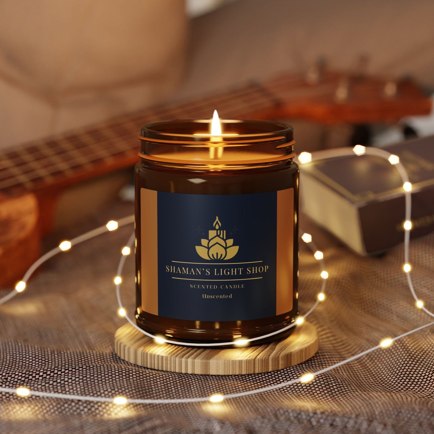 Unscented Soy Candle (Amber Jar)
