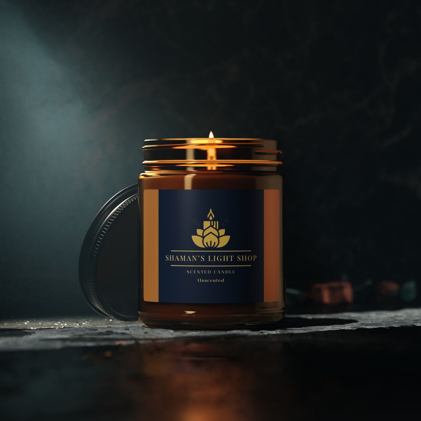 Unscented Soy Candle (Amber Jar)