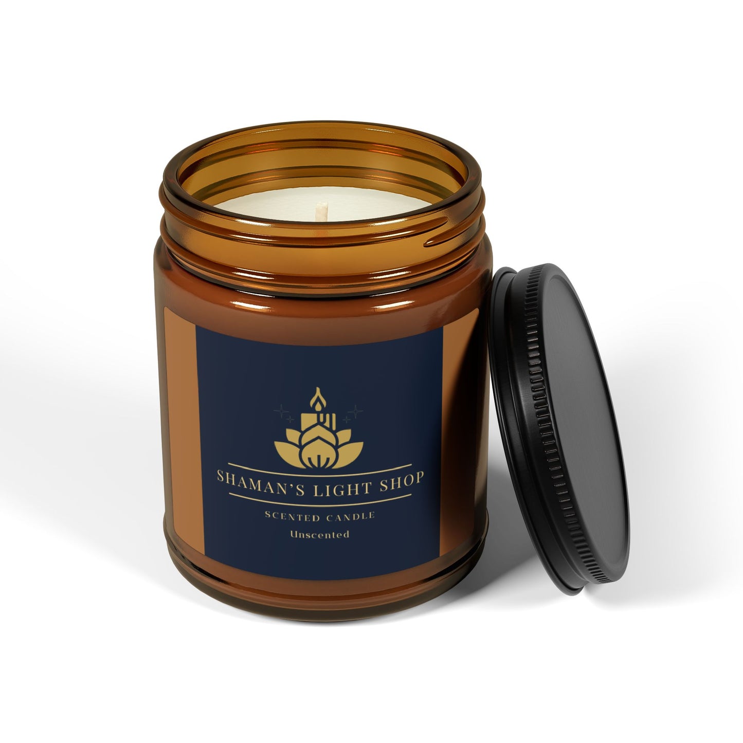 Unscented Soy Candle (Amber Jar)