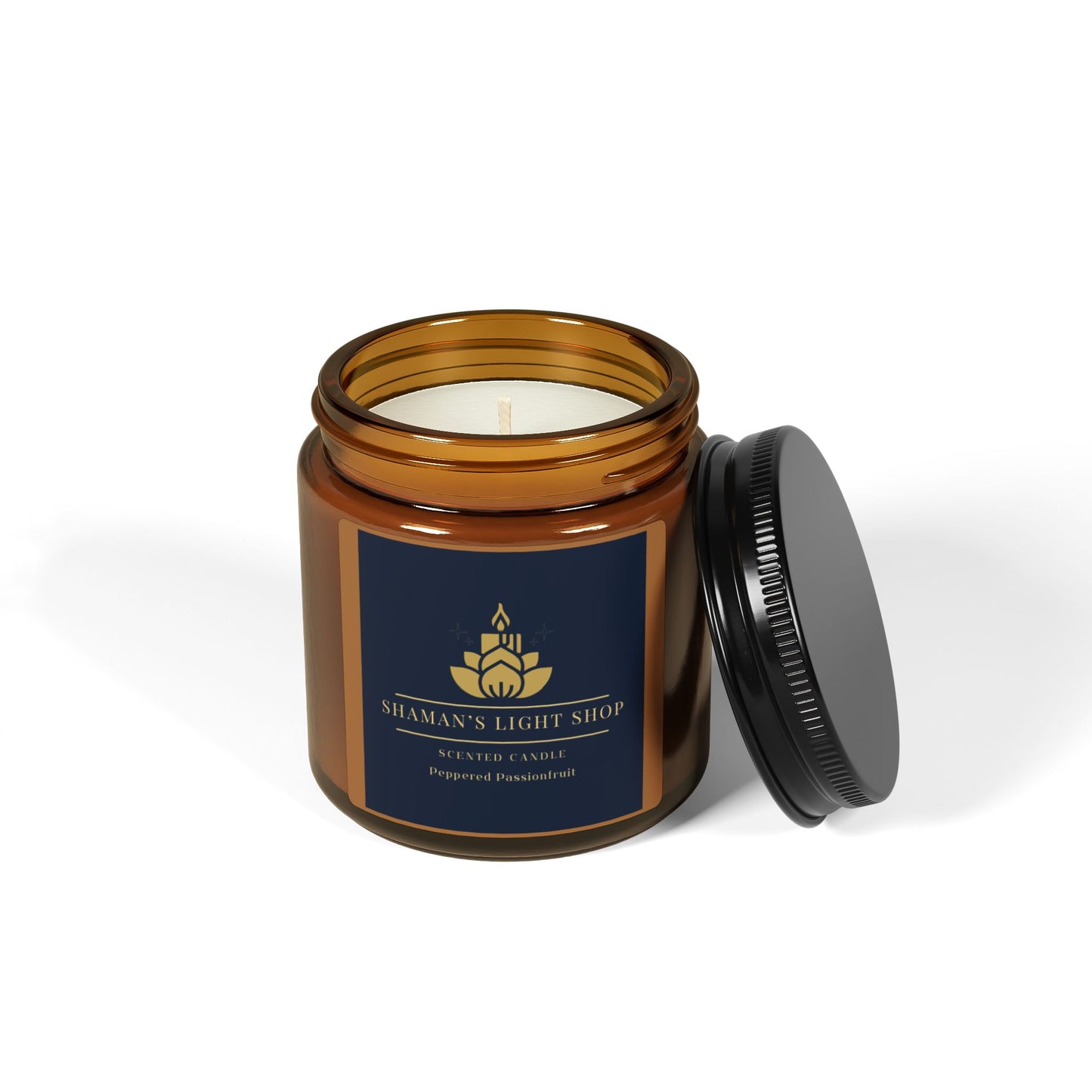 Peppered Passionfruit Scent - Amber Jar Soy Candle