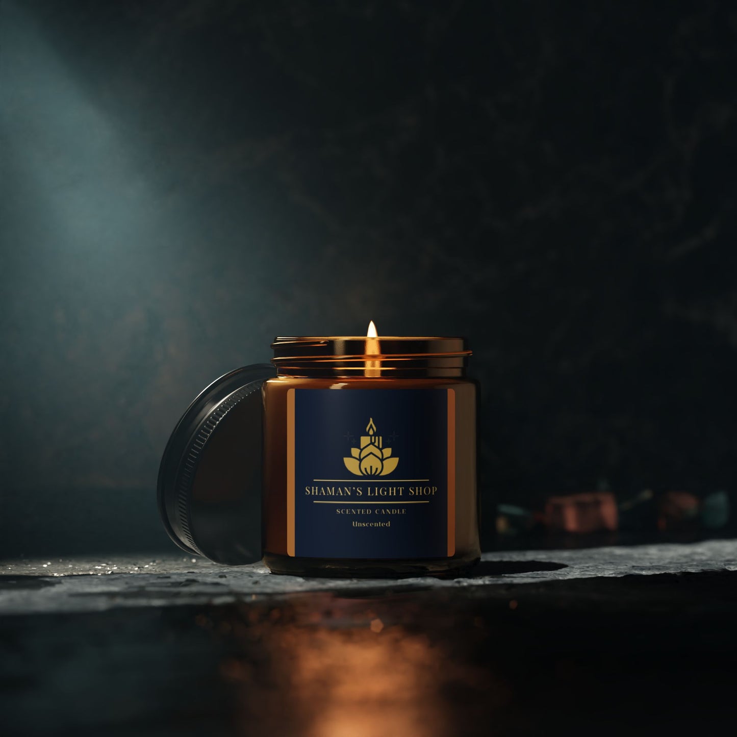 Unscented Soy Candle (Amber Jar)