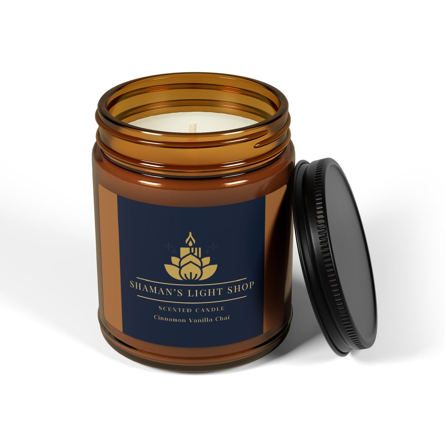 Cinnamon Vanilla Chai - Amber Jar, Soy Candle
