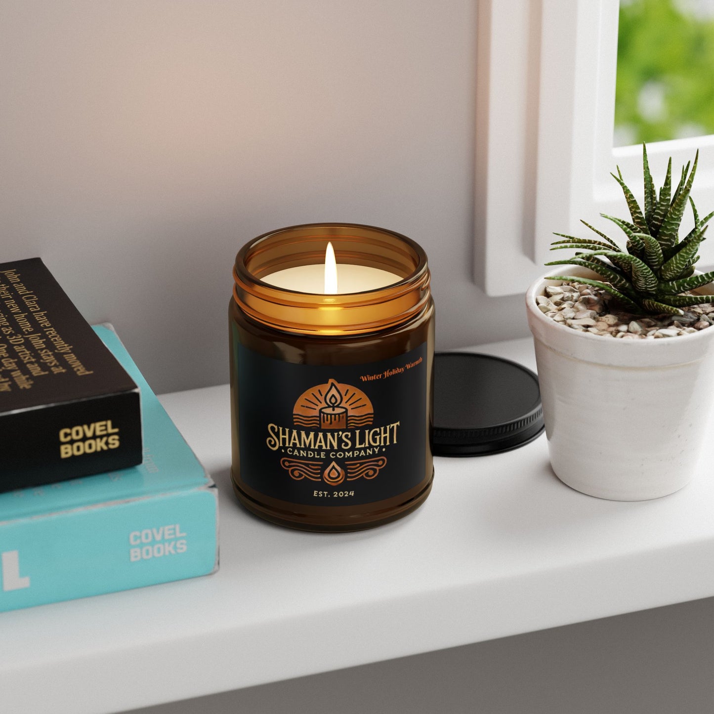 Amber Jar Soy Candle - Winter Holiday Warmth