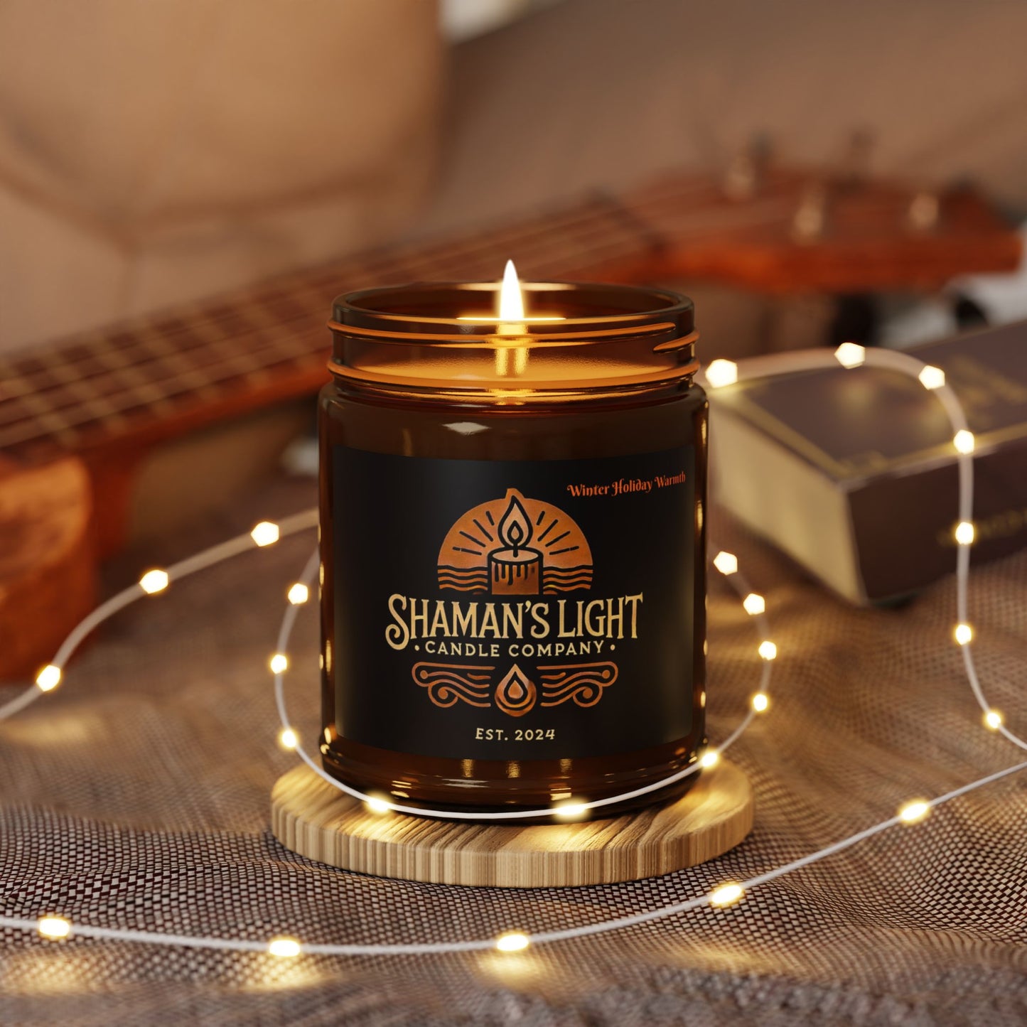 Amber Jar Soy Candle - Winter Holiday Warmth